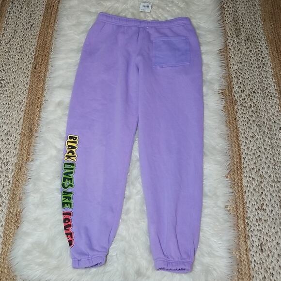 NWT Cross Colours LBL Sunshine Cotton Blend Joggers in Lilac - Picture 8 of 8